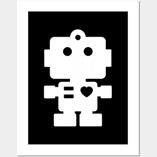 White Robot Posters and Art